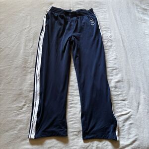 Nike Navy Blue Track Pants with White Stripes